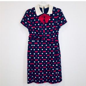 Vintage I.Magnin Wiggle Pencil Dress 60’s Mod Bow